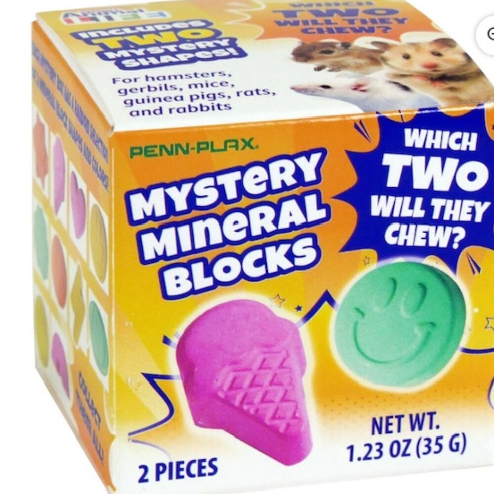 Penn-Plax Mystery Mineral Blocks - Assortment of Shapes and Colors - for Small A